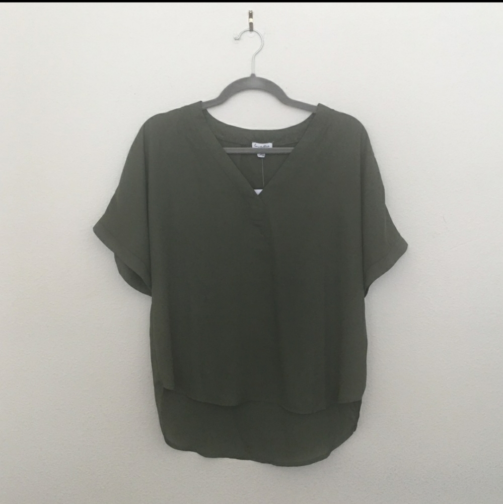 love, fire brand olive green blouse